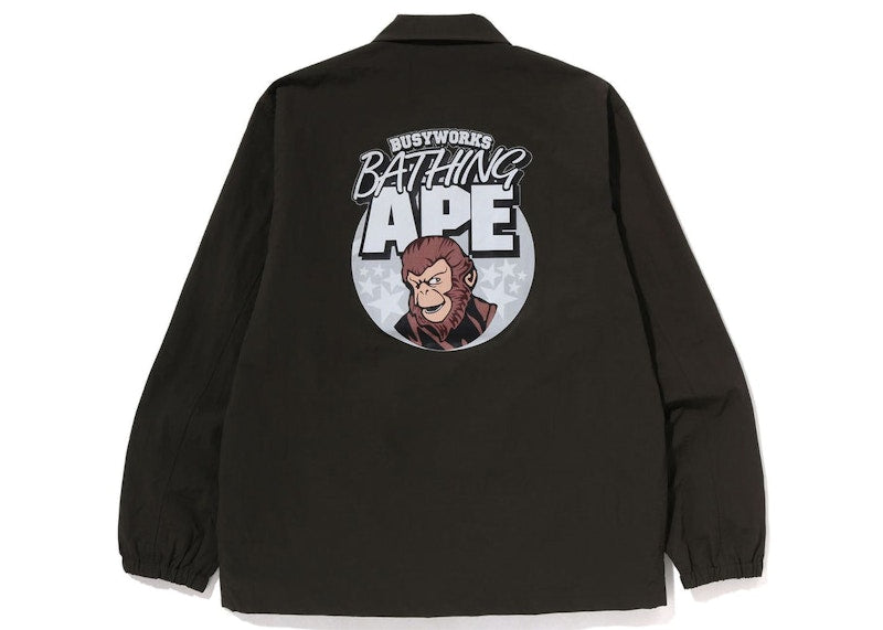 BAPE Ape Graphic Coach Jacket Green