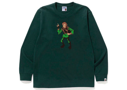 BAPE Ape Graphic L/S Tee Green