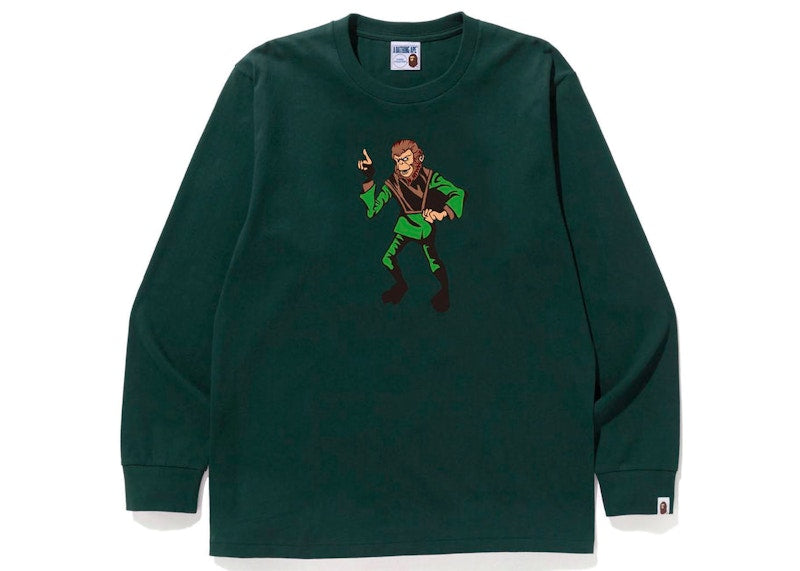 BAPE Ape Graphic L/S Tee Green