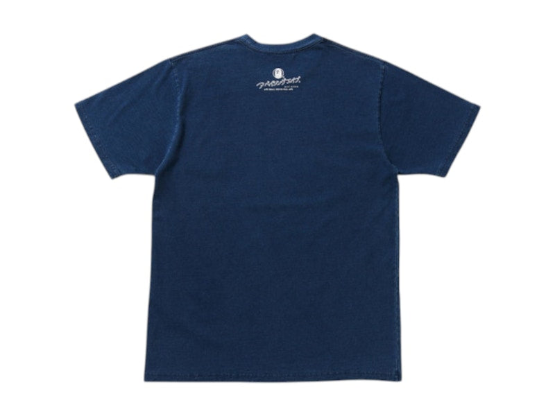 BAPE Ape Head Bapesta Indigo Tee Blue/Light Indigo