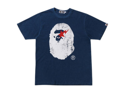 BAPE Ape Head Bapesta Indigo Tee Blue/Light Indigo