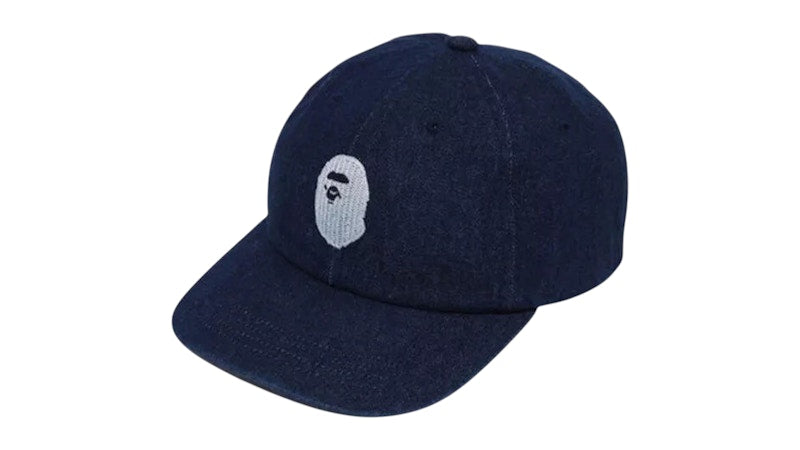 BAPE Ape Head Denim Cap Navy