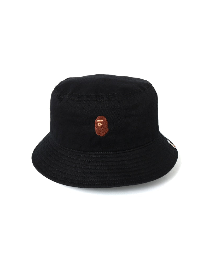 BAPE Ape Head Embroidery Bucket Hat Black