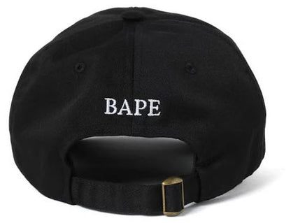 BAPE Ape Head Embroidery Panel Cap (Adult) Black