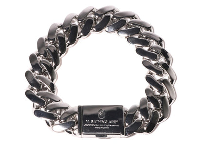 BAPE Ape Head Fat Bracelet Silver