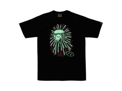 BAPE Ape Head Firework I Tee Black/Pink