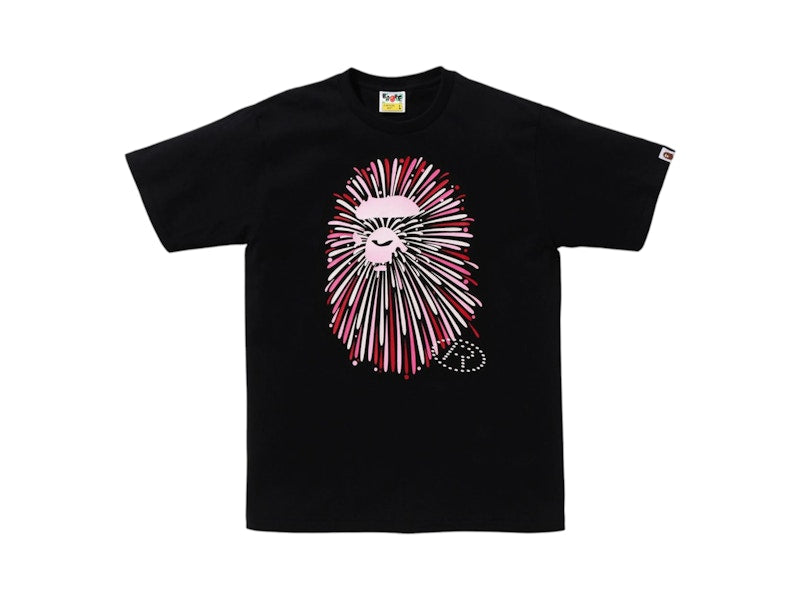 BAPE Ape Head Firework I Tee Black/Pink