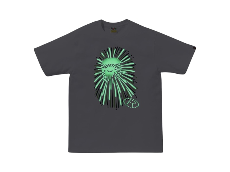 BAPE Ape Head Firework I Tee White/Green