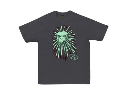 BAPE Ape Head Firework I Tee White/Pink