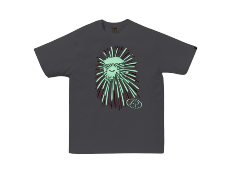 BAPE Ape Head Firework I Tee White/Pink