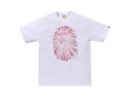 BAPE Ape Head Firework I Tee White/Pink