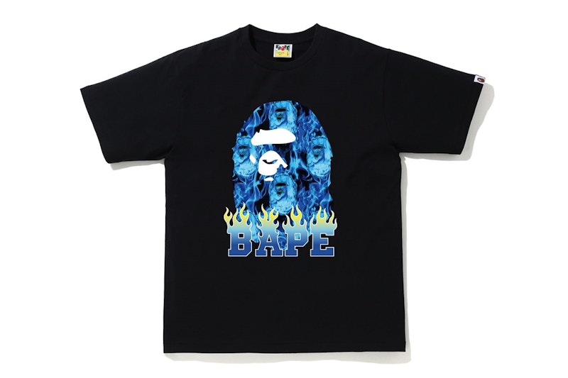 BAPE Ape Head Flame T-shirt Black/Blue
