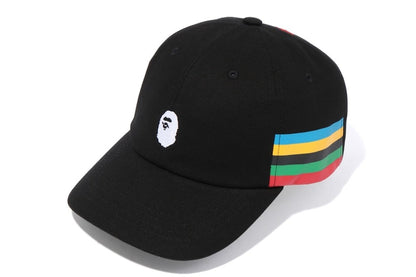 BAPE Ape Head Line Panel Cap Black