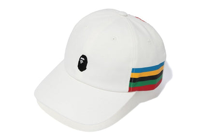 BAPE Ape Head Line Panel Cap White