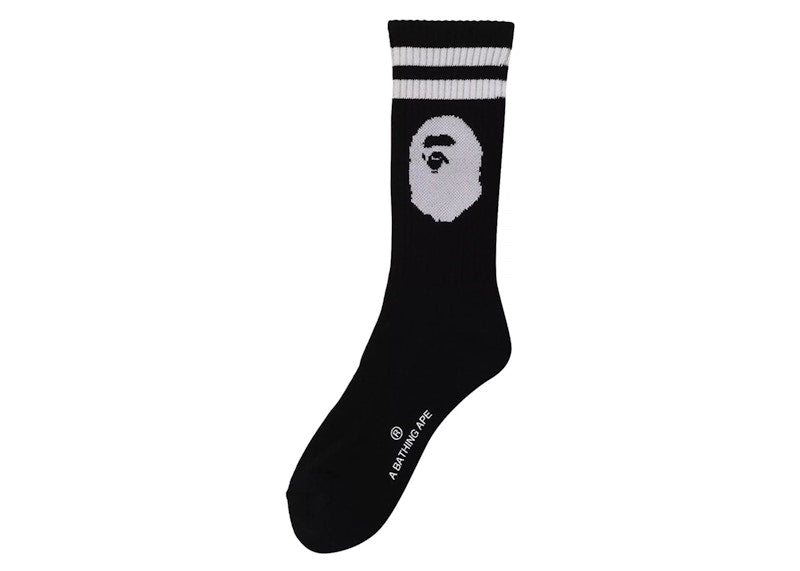 BAPE Ape Head Line Socks Black