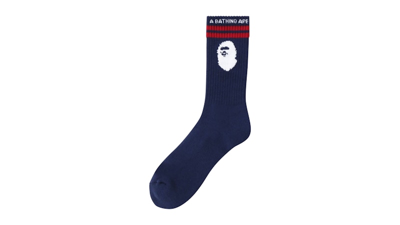 BAPE Ape Head Line Socks Socks Navy