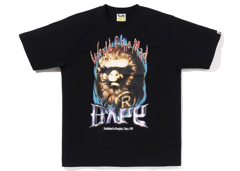 BAPE Ape Head Mad Tee Black