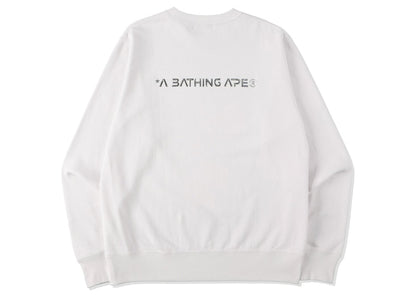 BAPE Ape Head Moon Crewneck White