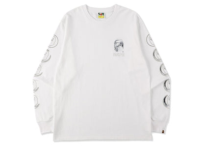 BAPE Ape Head Moon L/S Tee White