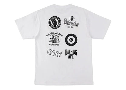 BAPE Ape Head Multi Print Tee White