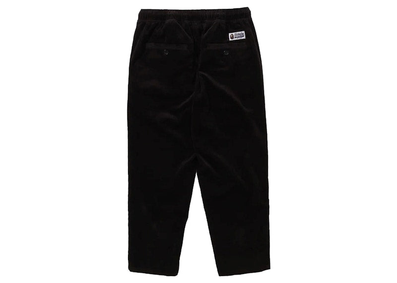 BAPE Ape Head One Point Corduroy Chef Pants Black
