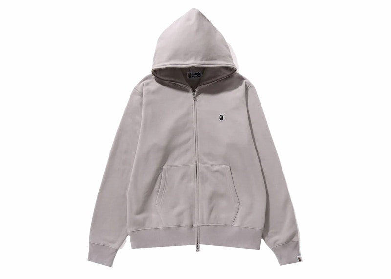 BAPE Ape Head One Point Full Zip Hoodie Gray