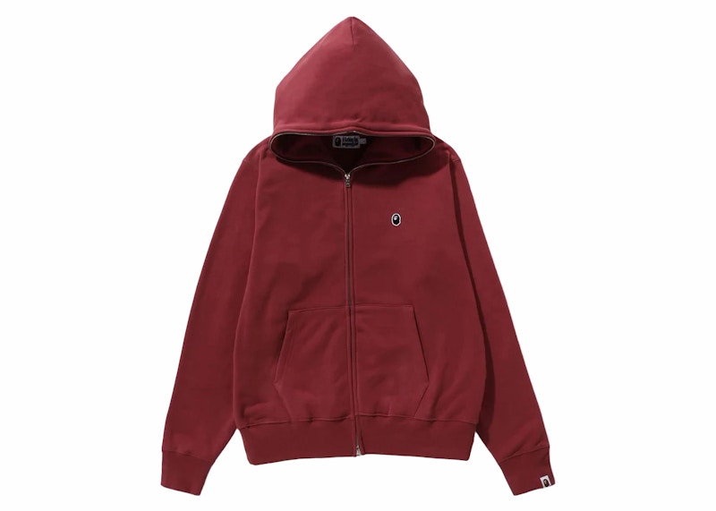BAPE Ape Head One Point Full Zip Hoodie Red
