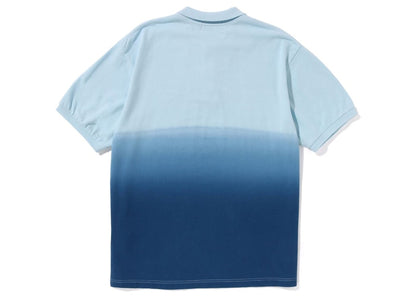 BAPE Ape Head One Point Gradation Relaxed Fit Polo Blue