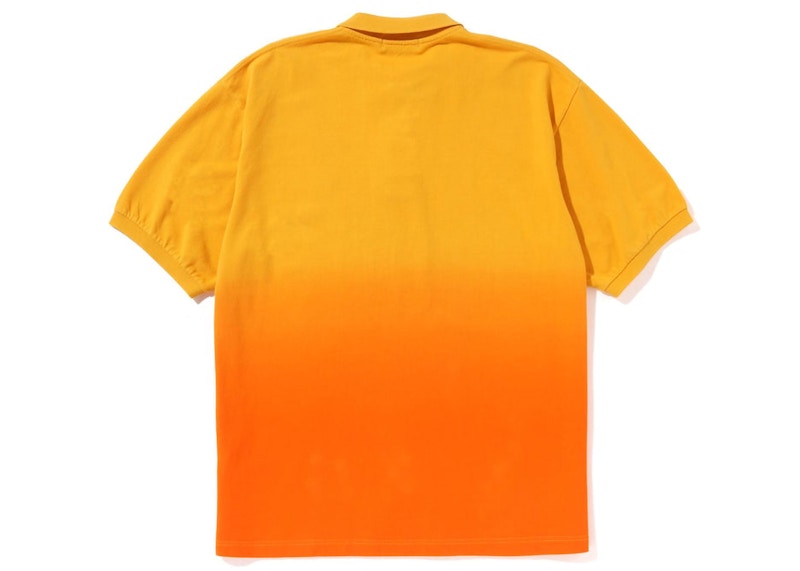 BAPE Ape Head One Point Gradation Relaxed Fit Polo Orange