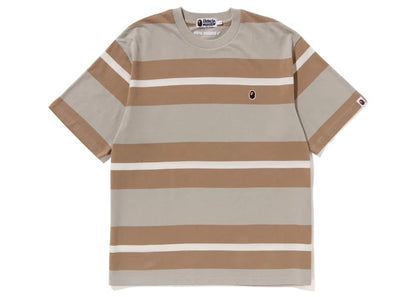 BAPE Ape Head One Point Hoop Tee Beige