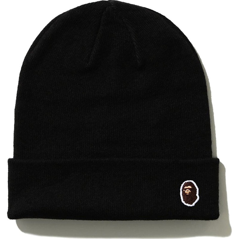 BAPE Ape Head One Point Knit Cap (FW20) Black