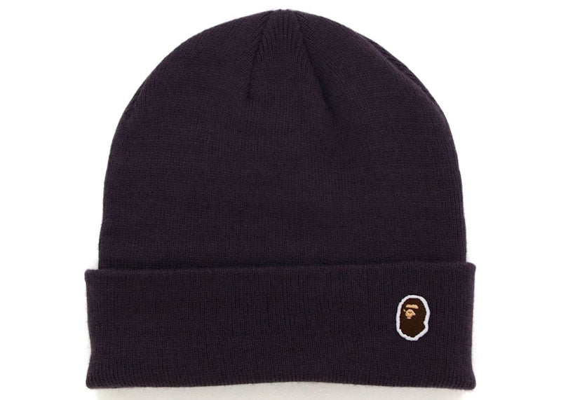 BAPE Ape Head One Point Knit Cap (FW21) Purple