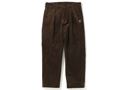 BAPE Ape Head One Point Loose Fit Corduroy Pants Beige