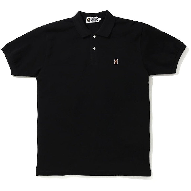BAPE Ape Head One Point Polo Black