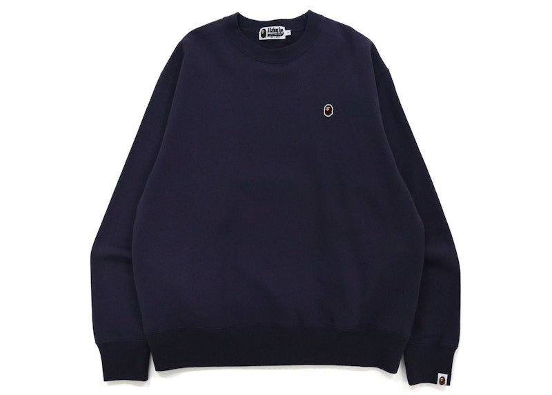 BAPE Ape Head One Point Relaxed Fit Crewneck Purple