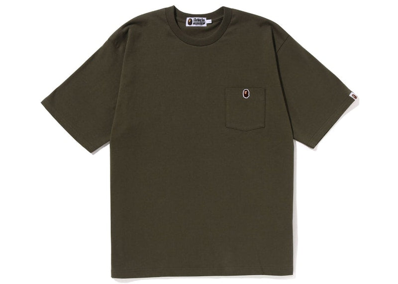 BAPE Ape Head One Point Relaxed Fit Pocket Tee (SS23) Olive Drab