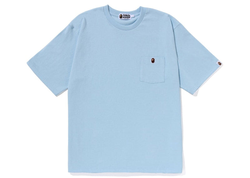 BAPE Ape Head One Point Relaxed Fit Pocket Tee (SS23) Sax
