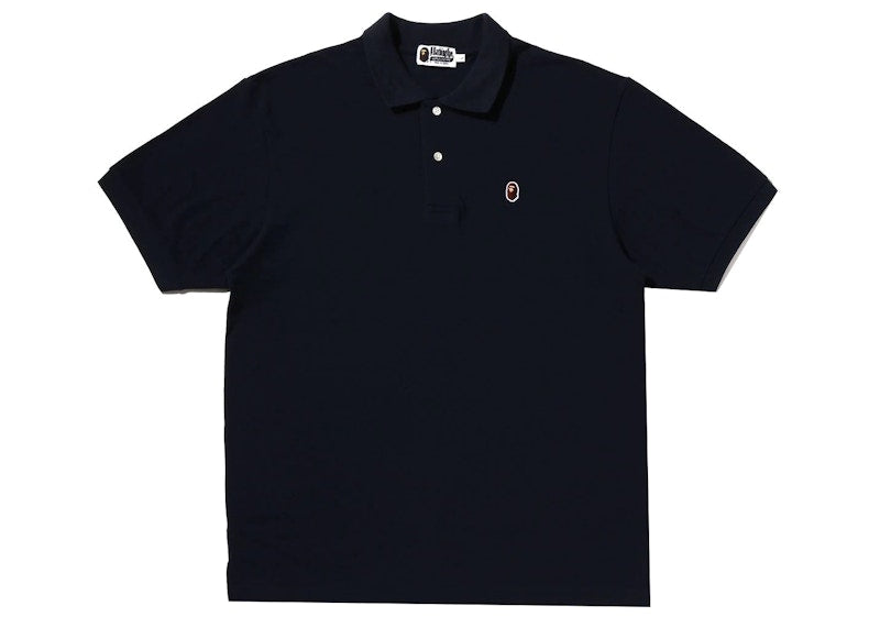 BAPE Ape Head One Point Relaxed Fit Polo Navy