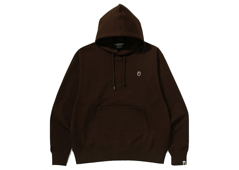 BAPE Ape Head One Point Relaxed Fit Pullover Hoodie Brown