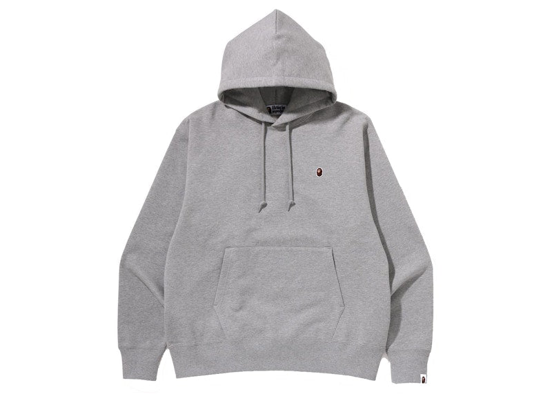 BAPE Ape Head One Point Relaxed Fit Pullover Hoodie Gray