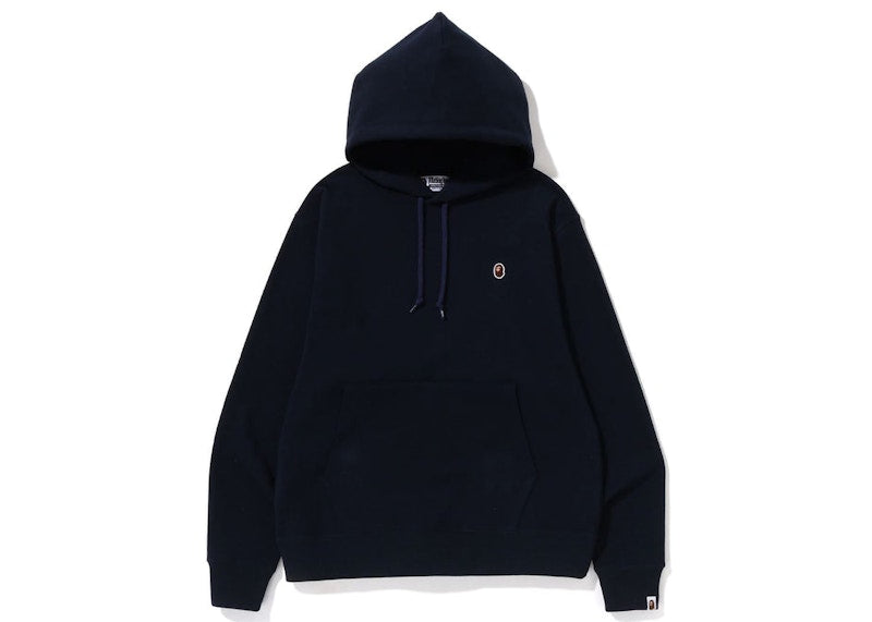 BAPE Ape Head One Point Relaxed Fit Pullover Hoodie (SS23) Navy