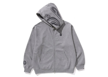 BAPE Ape Head One Point Shark Zip Hoodie Grey