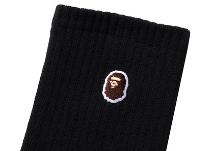 BAPE Ape Head One Point Socks (3 Pack) Black