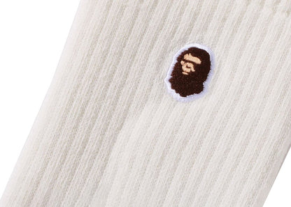 BAPE Ape Head One Point Socks (3 Pack) White