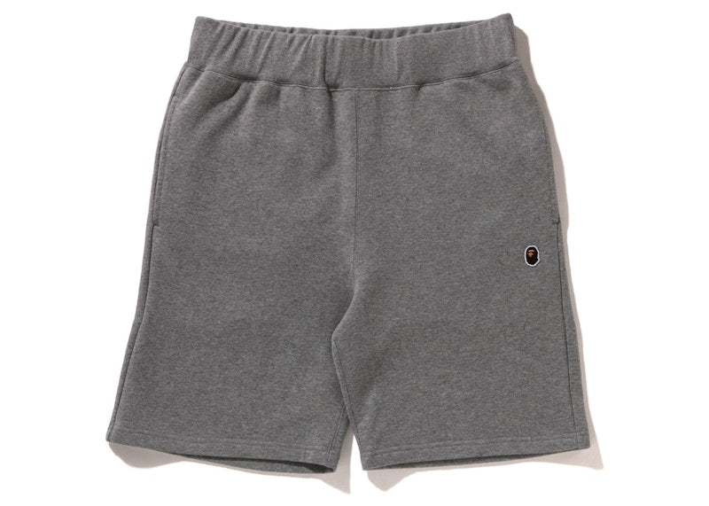 BAPE Ape Head One Point Sweat Short Grey