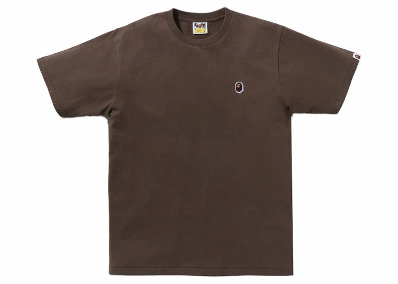 BAPE Ape Head One Point Tee Brown