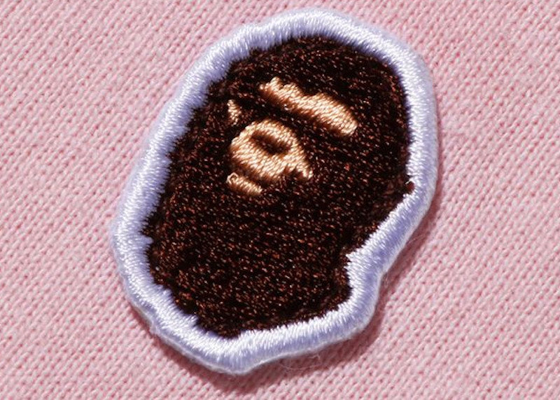 BAPE Ape Head One Point Tee Pink