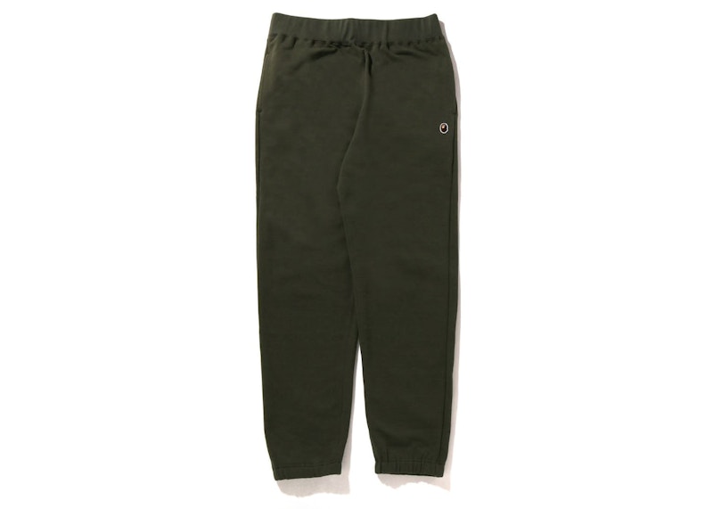 BAPE Ape Head One Point Wide Fit Sweatpants (SS23) Olive Drab