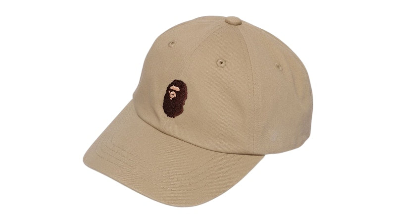 BAPE Ape Head Panel Cap Beige