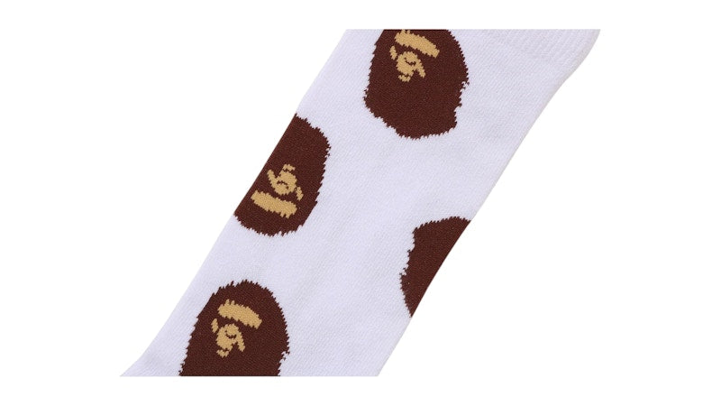 BAPE Ape Head Pattern Socks (FW25) White
